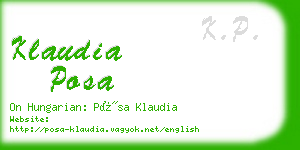 klaudia posa business card